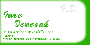 imre demcsak business card